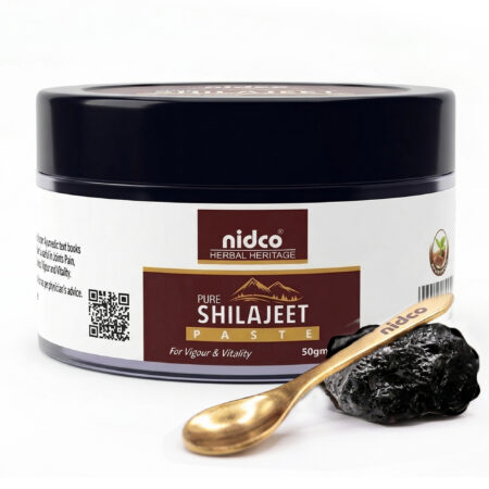 Nidco Pure Shilajit Resin 50 gm | Rich in Fulvic Acid | Boosts Strength & Stamina