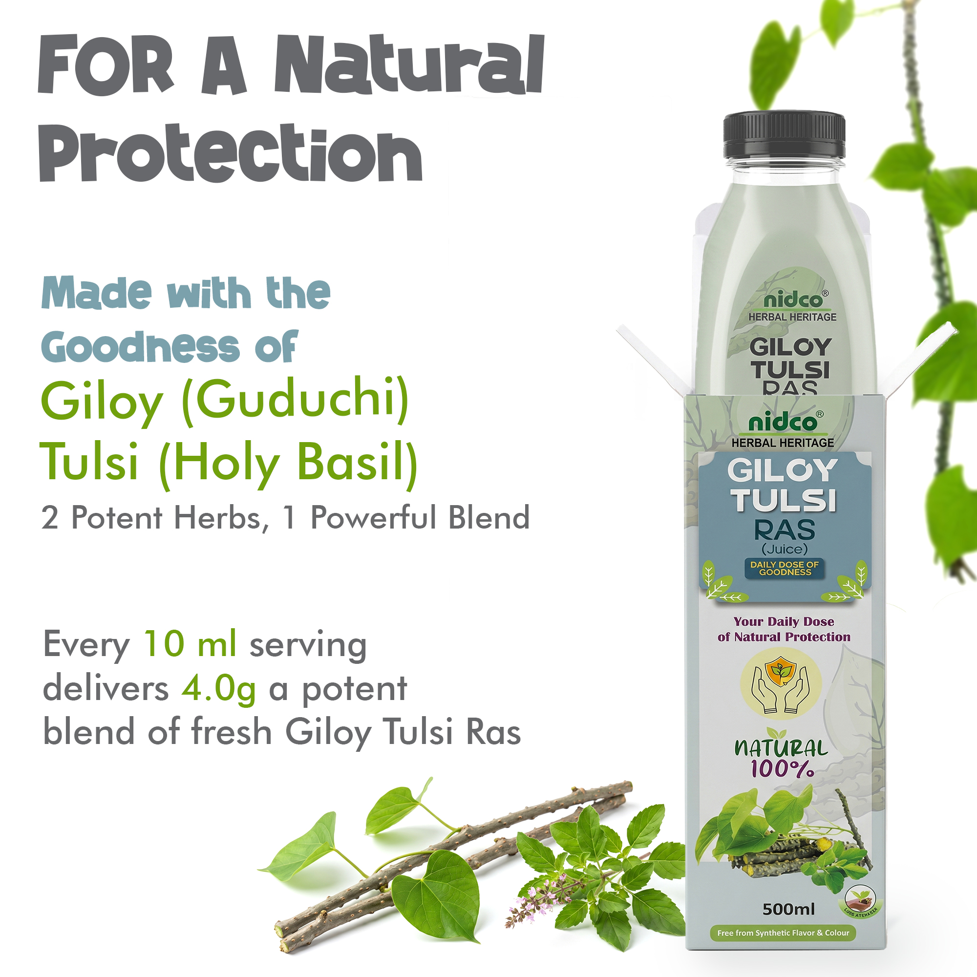 Nidco Giloy Tulsi Ras 500 ML - Image 3
