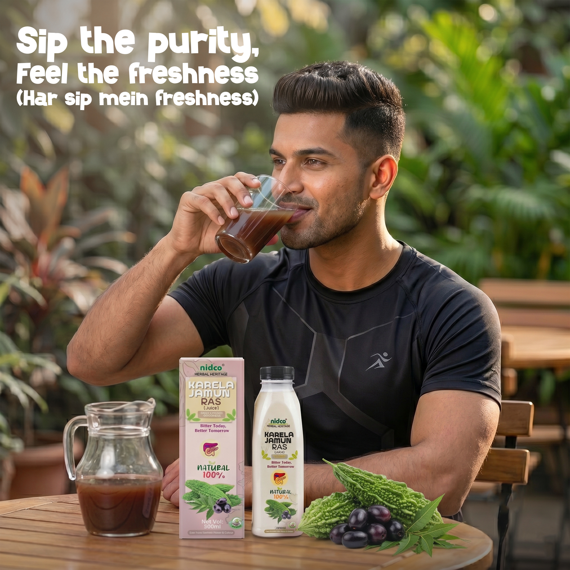 Nidco Karela Jamun Neem Ras 500 ML - Image 4