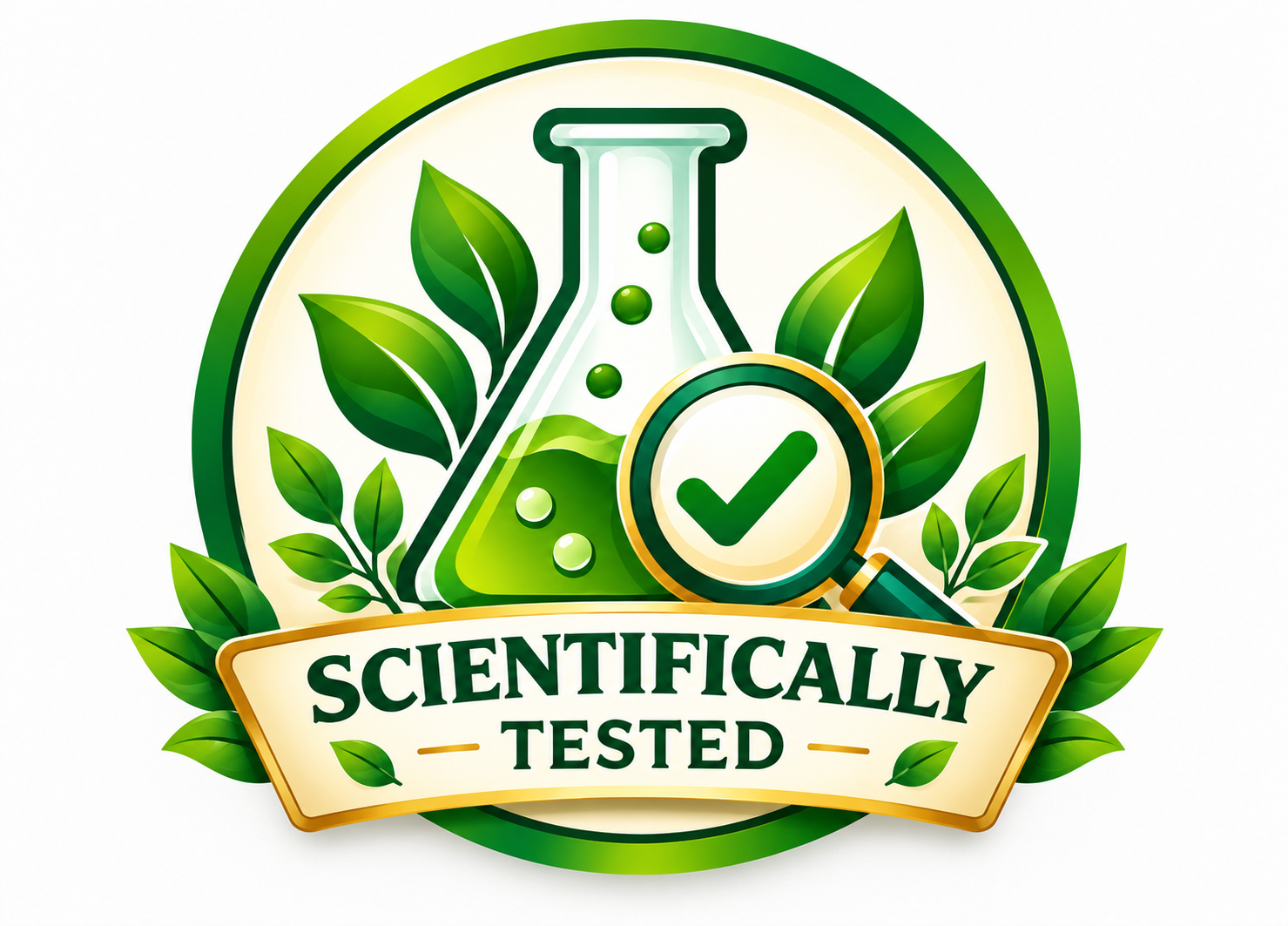 Scientifically Tested Botanical Badge