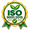 Glossy ISO 9001_2015 Green Certification Seal
